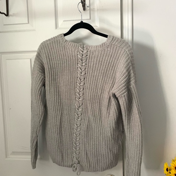 grey knit sweater - Picture 2 of 2